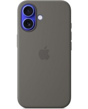 Калъф Apple - Silicone Case, iPhone 16, MagSafe, Stone Gray -1